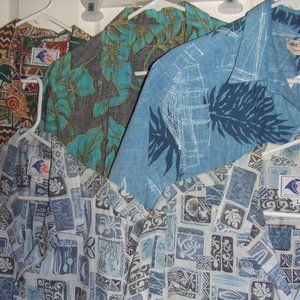 Mens Hawaiian Shirts Nui Nalu CAMP Style LARGE L